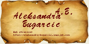 Aleksandra Bugarčić vizit kartica